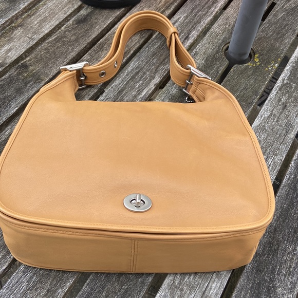 Coach Handbags - Coach Tan Leather Shoulder Bag